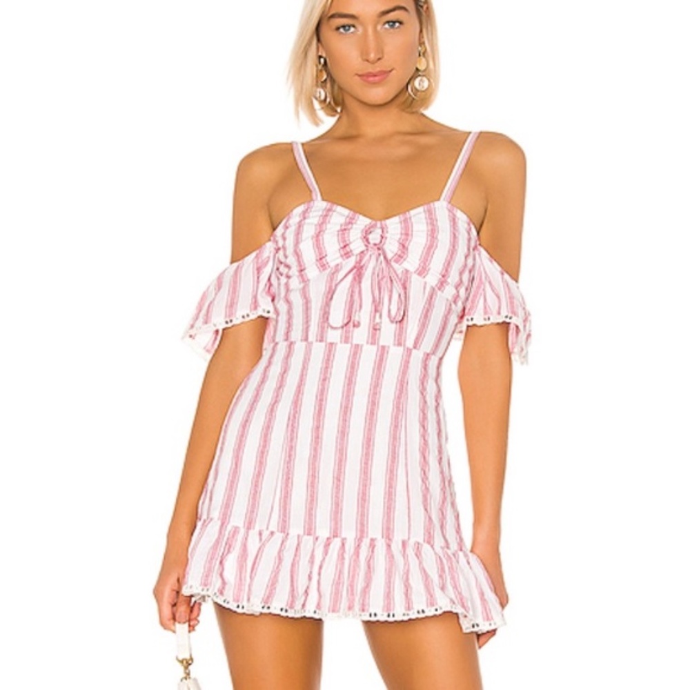 Tularosa 'Brinley' Dress in Red & White Stripes